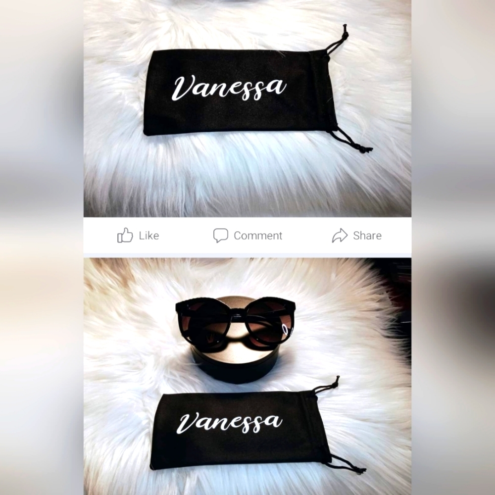 Brand New Sunglasses and personalized carrying bag